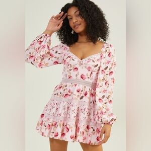 Altar’d State NWOT Kate Mini Floral dress corset underwire top sz Large, 16” p2p